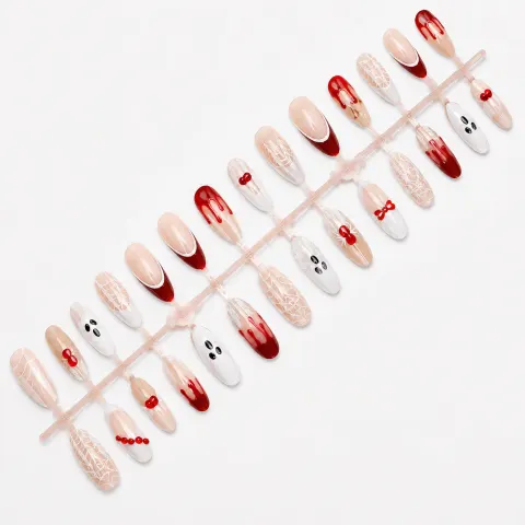 欧美爆款定制系列 ABS 穿戴甲 NY-JQ140 / Press-On Nails NY-JQ140；细节图 6 · Detail View 6
