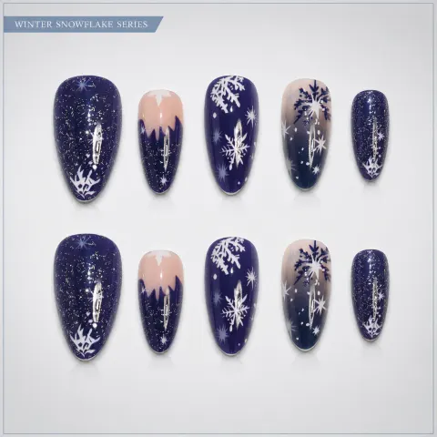欧美爆款定制系列 ABS 穿戴甲 NY-JQ139 / Press-On Nails NY-JQ139；细节图 4 · Detail View 4