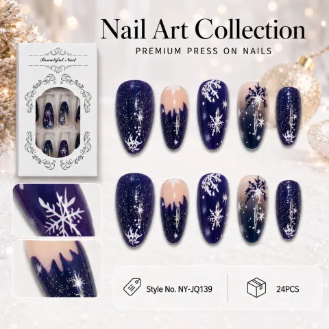 欧美爆款定制系列 ABS 穿戴甲 NY-JQ139 / Press-On Nails NY-JQ139；细节图 5 · Detail View 5