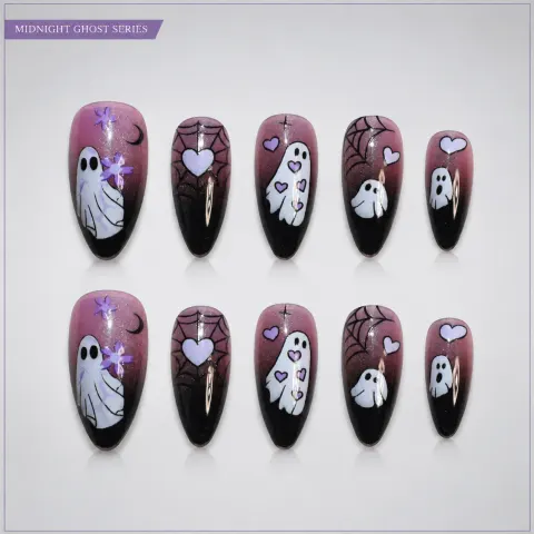 欧美爆款定制系列 ABS 穿戴甲 NY-JQ137 / Press-On Nails NY-JQ137；细节图 3 · Detail View 3